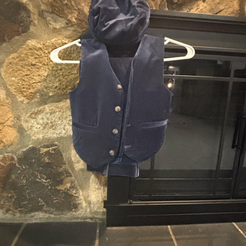 Stylish Blue Velvet pants set